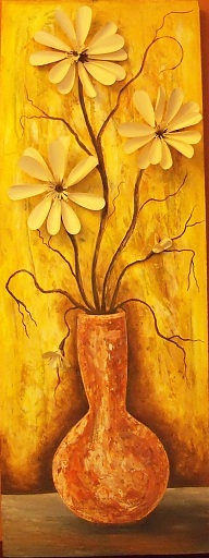 Clay Vase with flowers